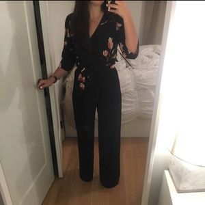 Wide leg High waisted jersey pants